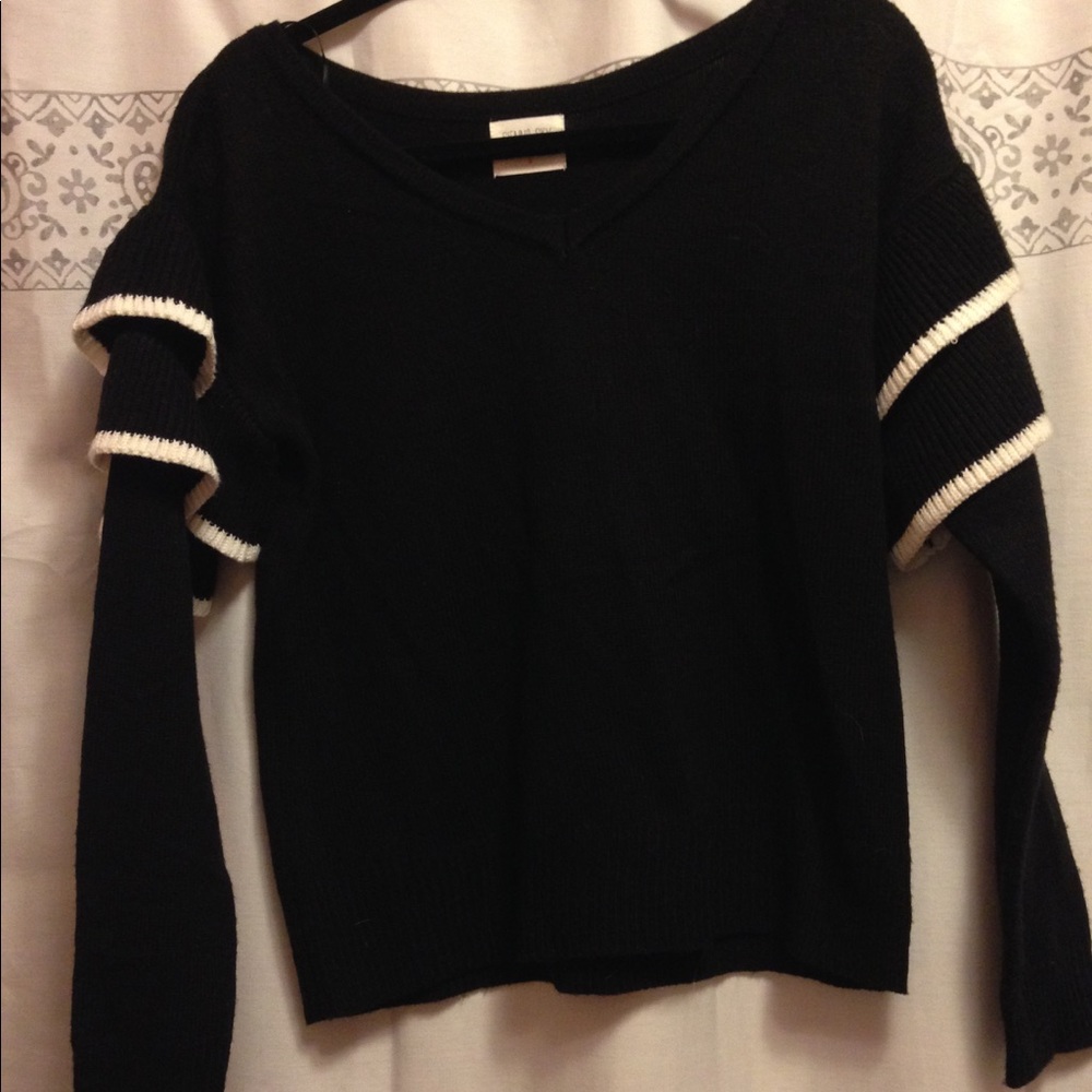Sienna Sky black bell sleeve sweater